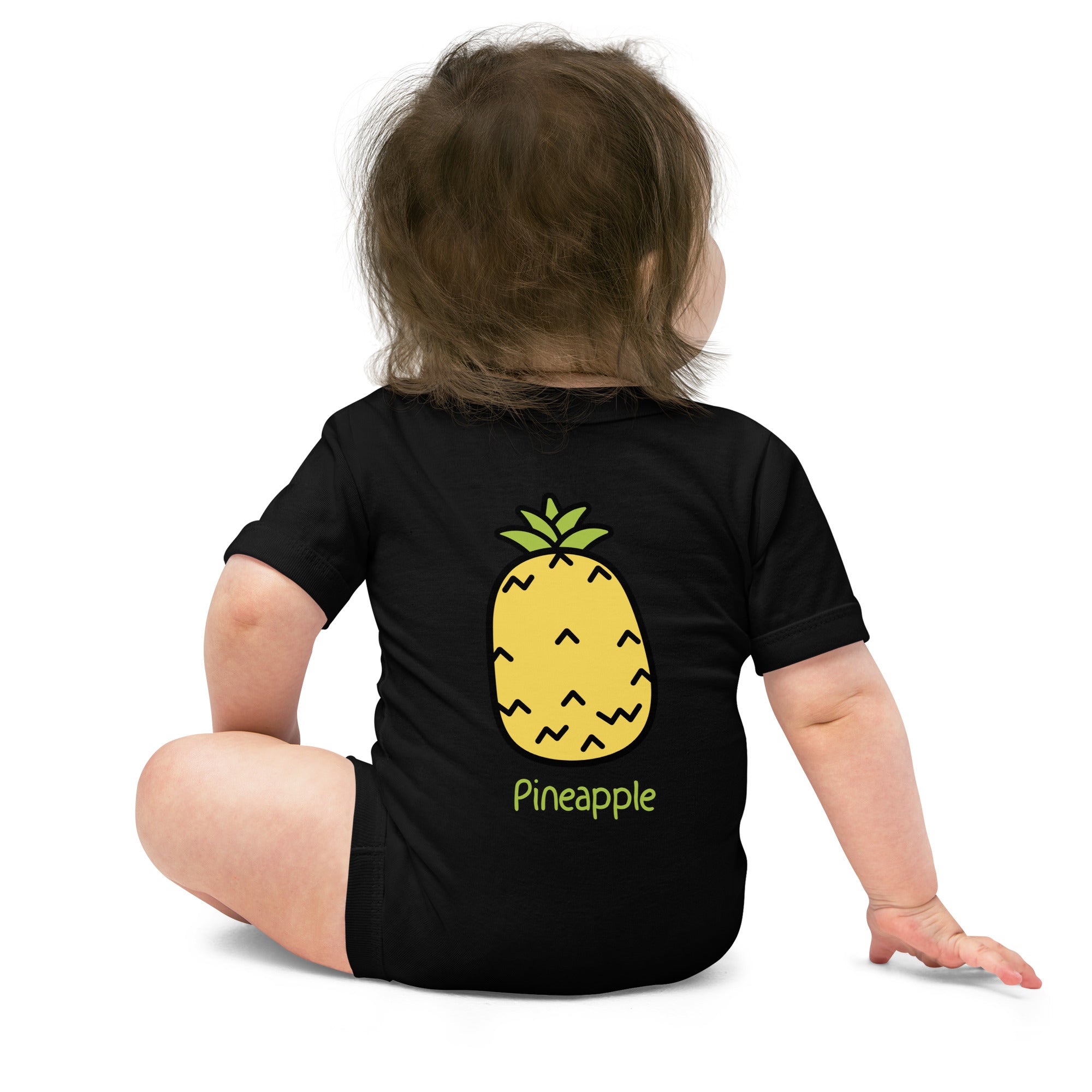 Pineapple - Baby short sleeve one piece (back print)