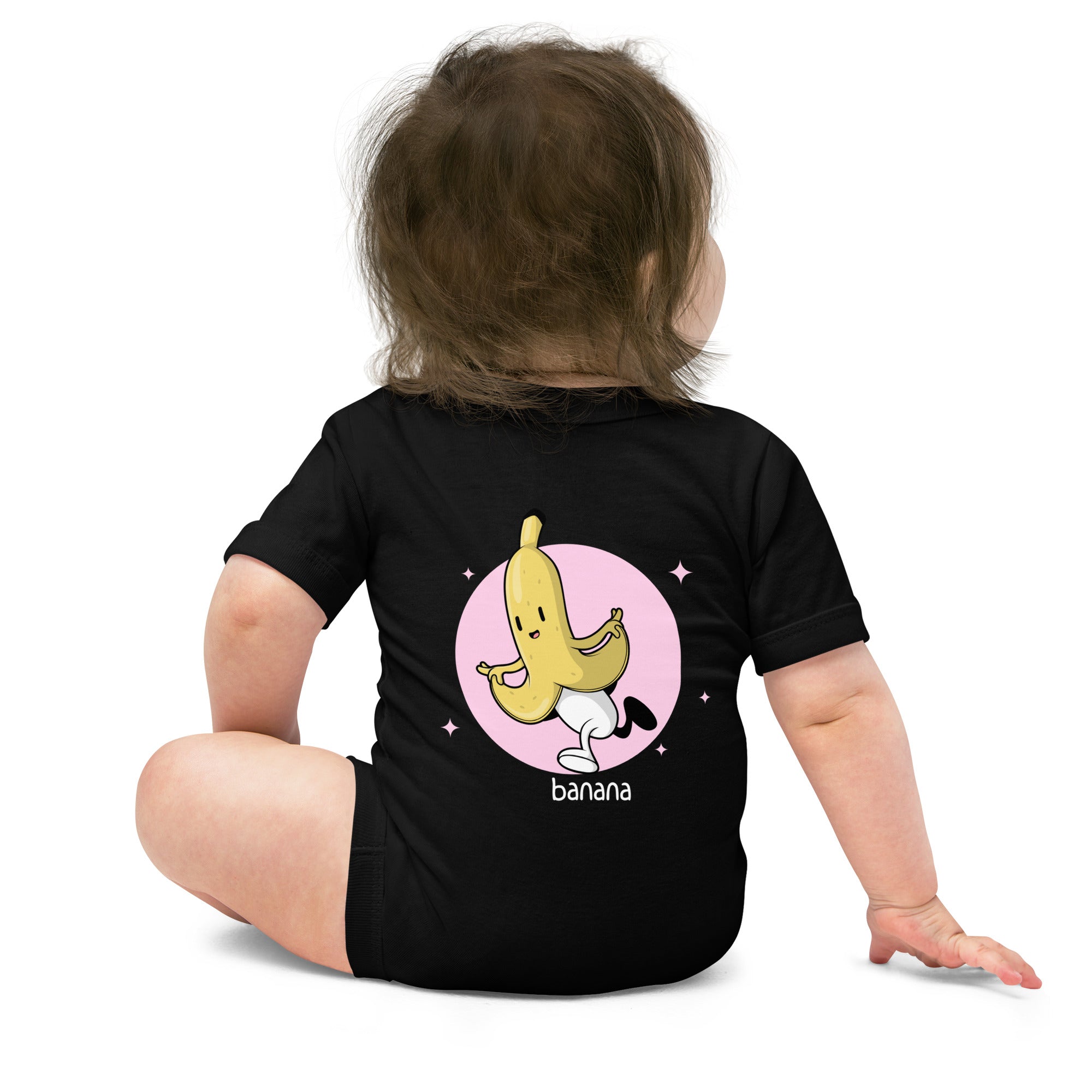 V Banana - Baby short sleeve one piece (back print)