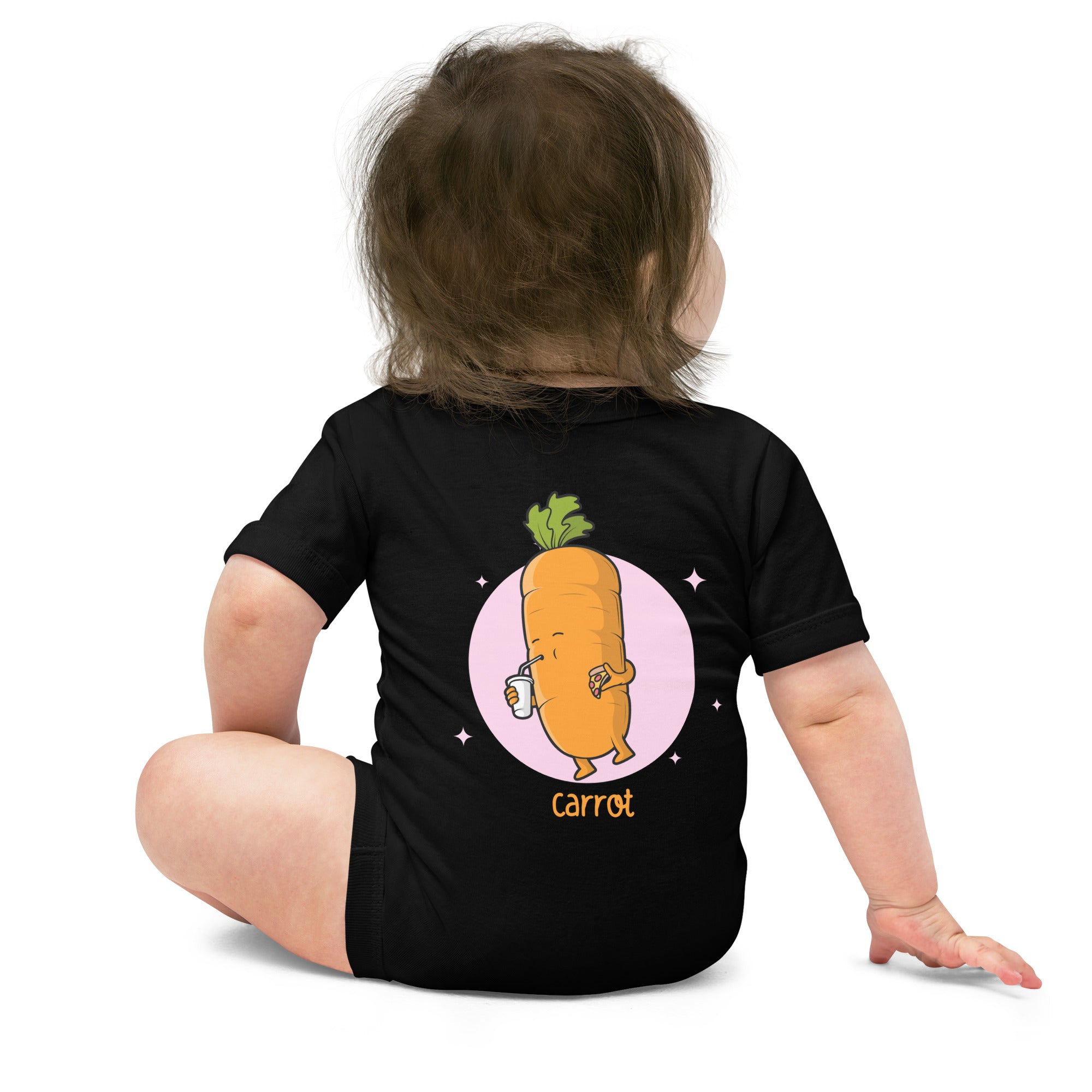 Carrot - Baby short sleeve one piece (back print)