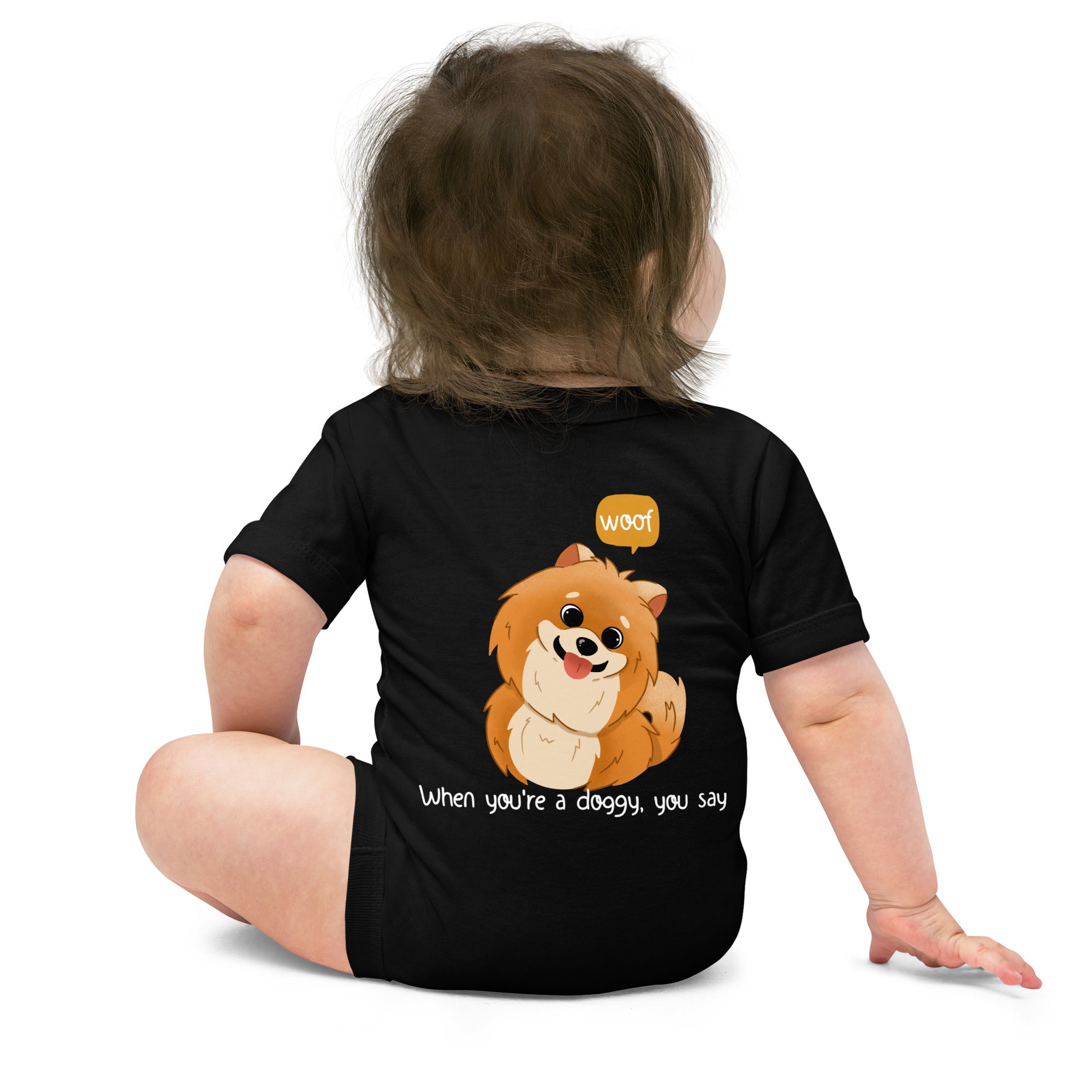 Woof - Baby short sleeve one piece (back print)