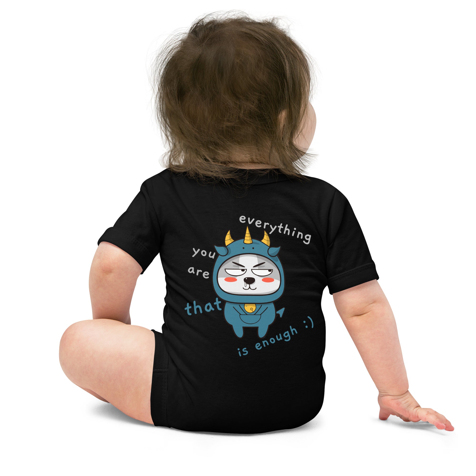 You're everything - Baby short sleeve one piece (back print)