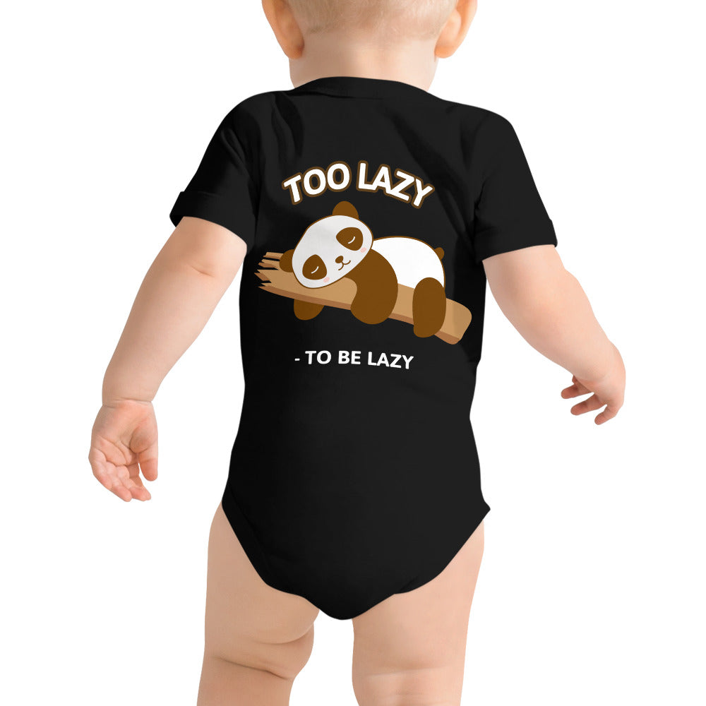 Too lazy to be lazy - Baby short sleeve one piece (back print)