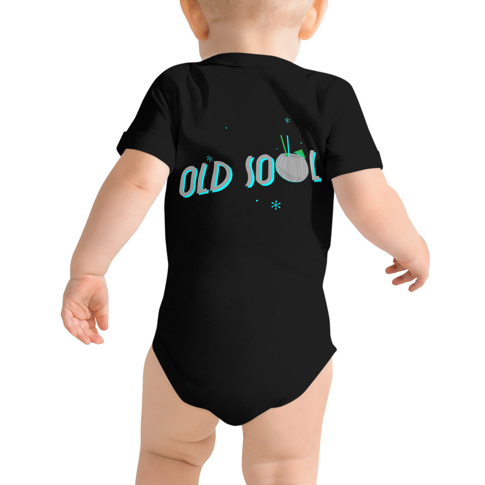 Old soul - Baby short sleeve one piece (back print)