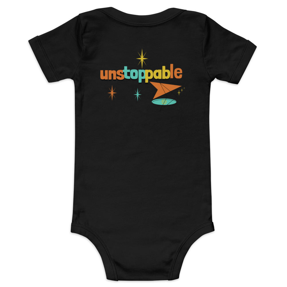 Unstoppable - Baby short sleeve one piece (back print)