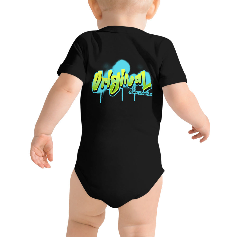 Original made with love - Baby short sleeve one piece (back print)