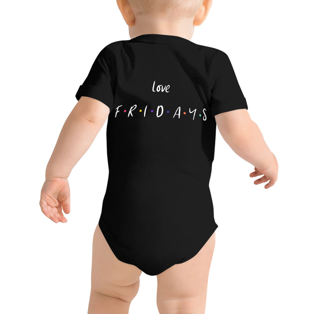 Love Fridays - Baby short sleeve one piece (back print)