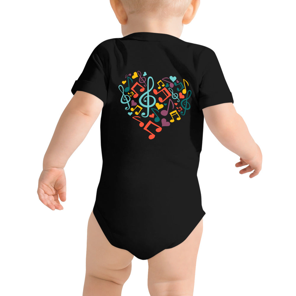 Symphonic Love Notes - Baby short sleeve one piece (back print)