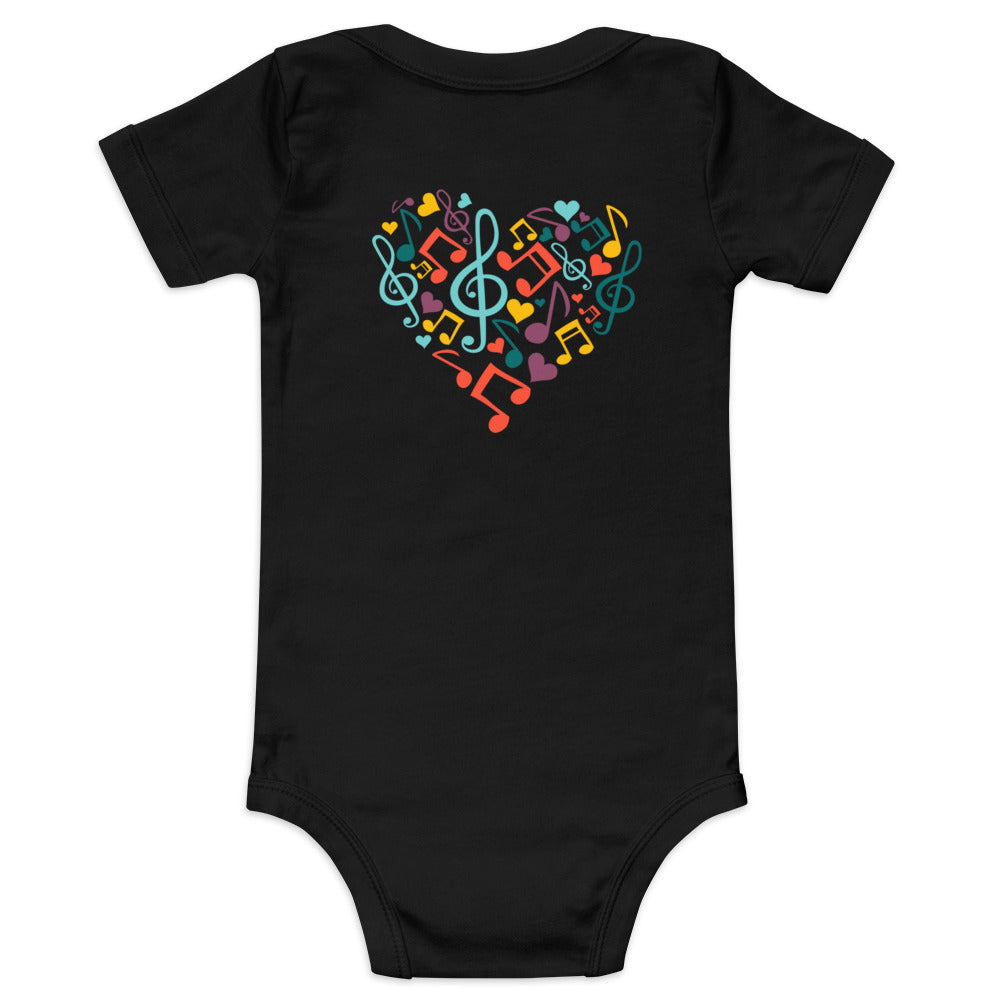 Symphonic Love Notes - Baby short sleeve one piece (back print)