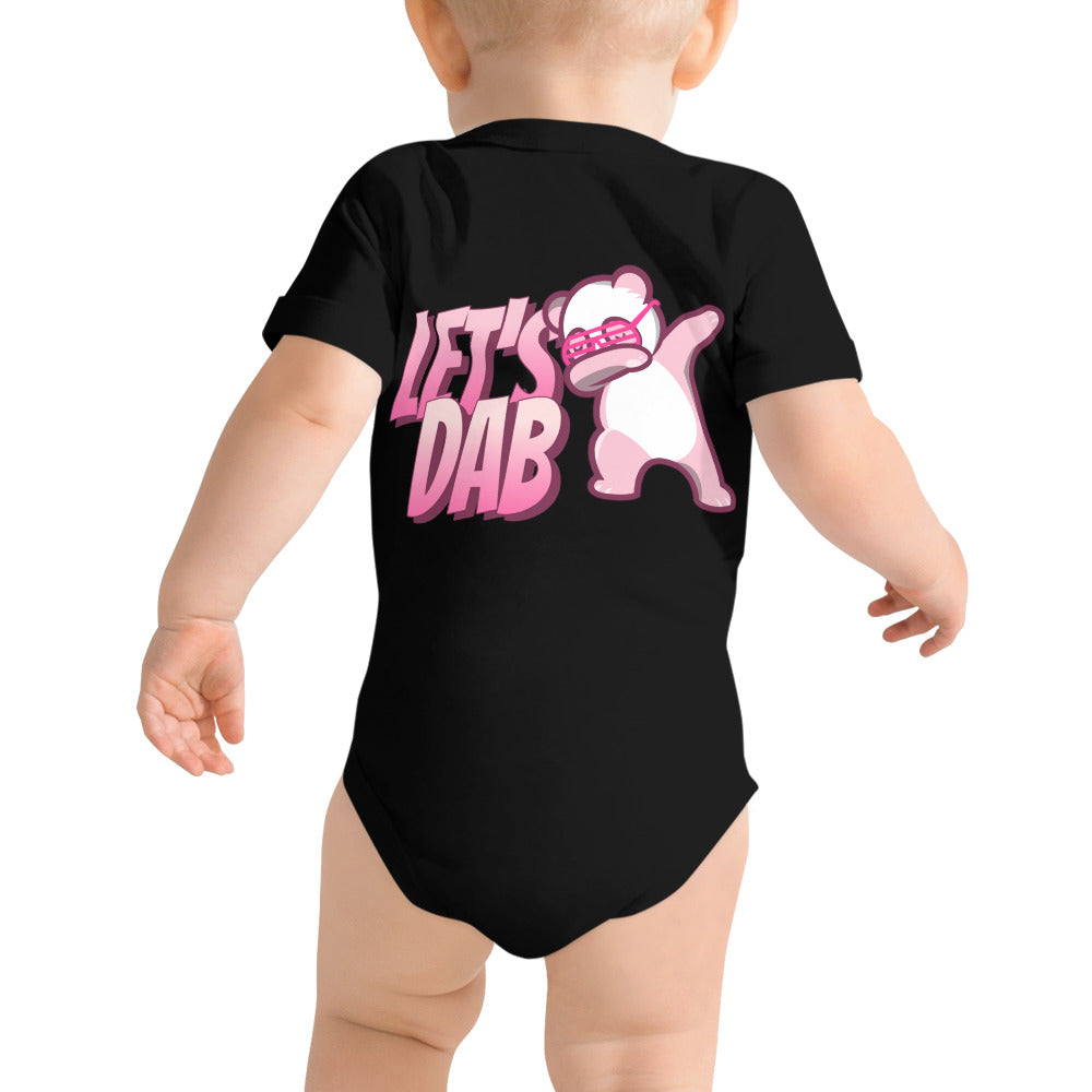Let's dab - Baby short sleeve one piece (back print)