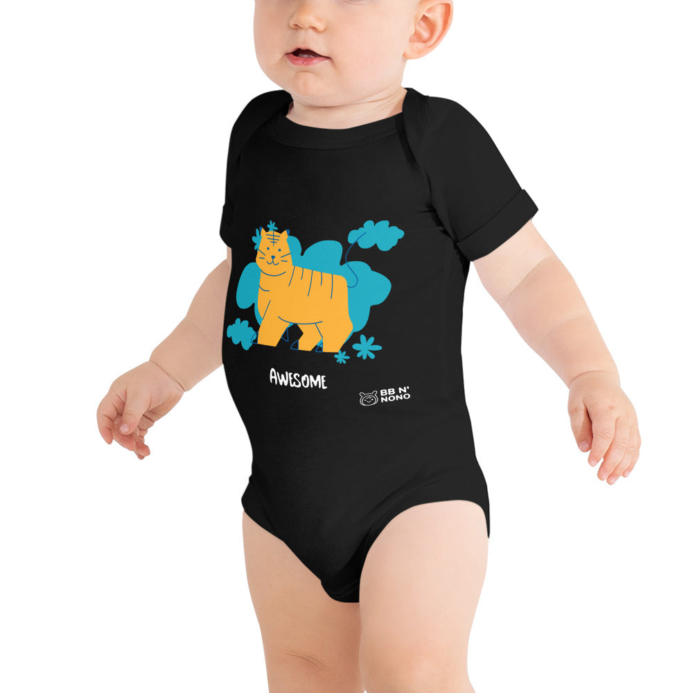 Awesome tiger - Baby short sleeve one piece