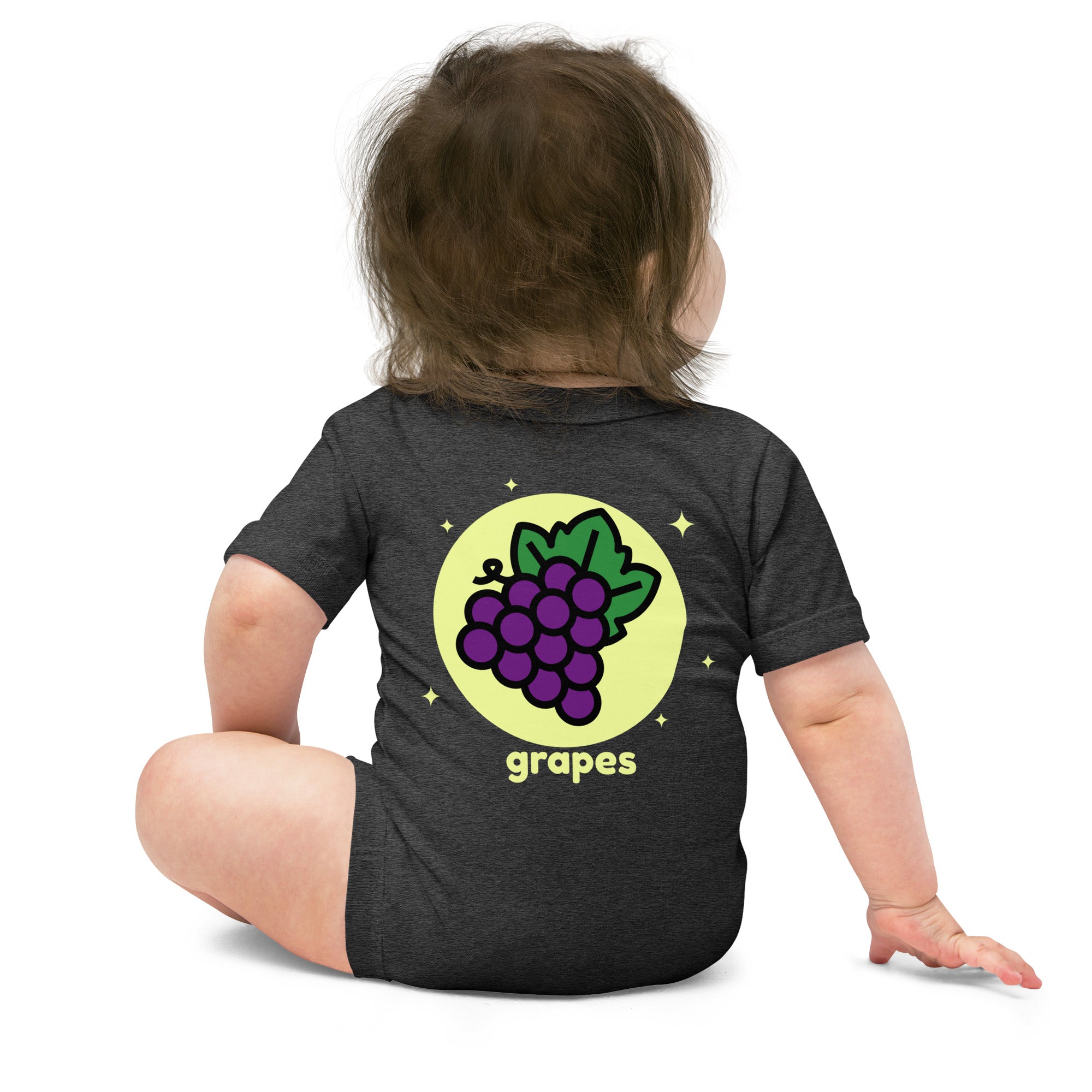 Grapes - Baby short sleeve one piece (back print)