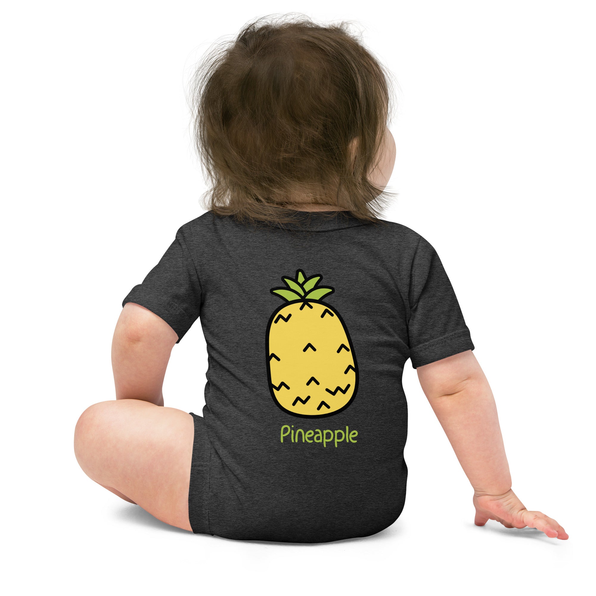 Pineapple - Baby short sleeve one piece (back print)