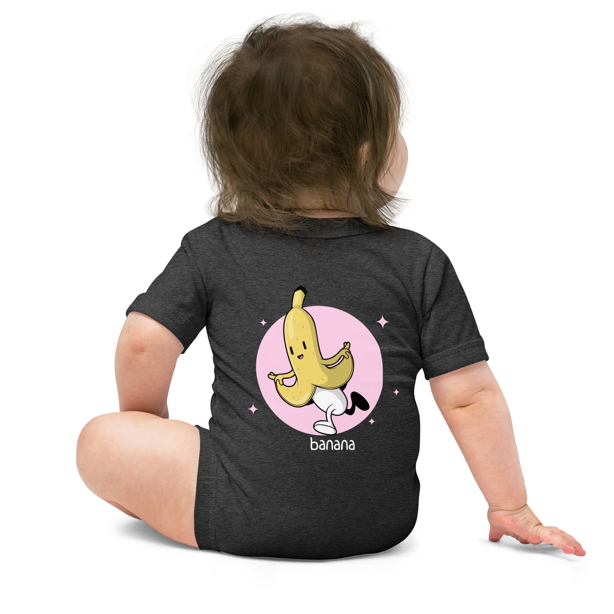 V Banana - Baby short sleeve one piece (back print)