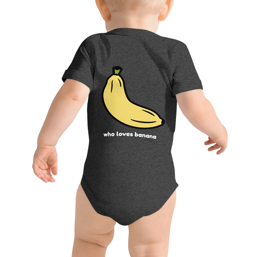 Banana - Baby short sleeve one piece (back print)