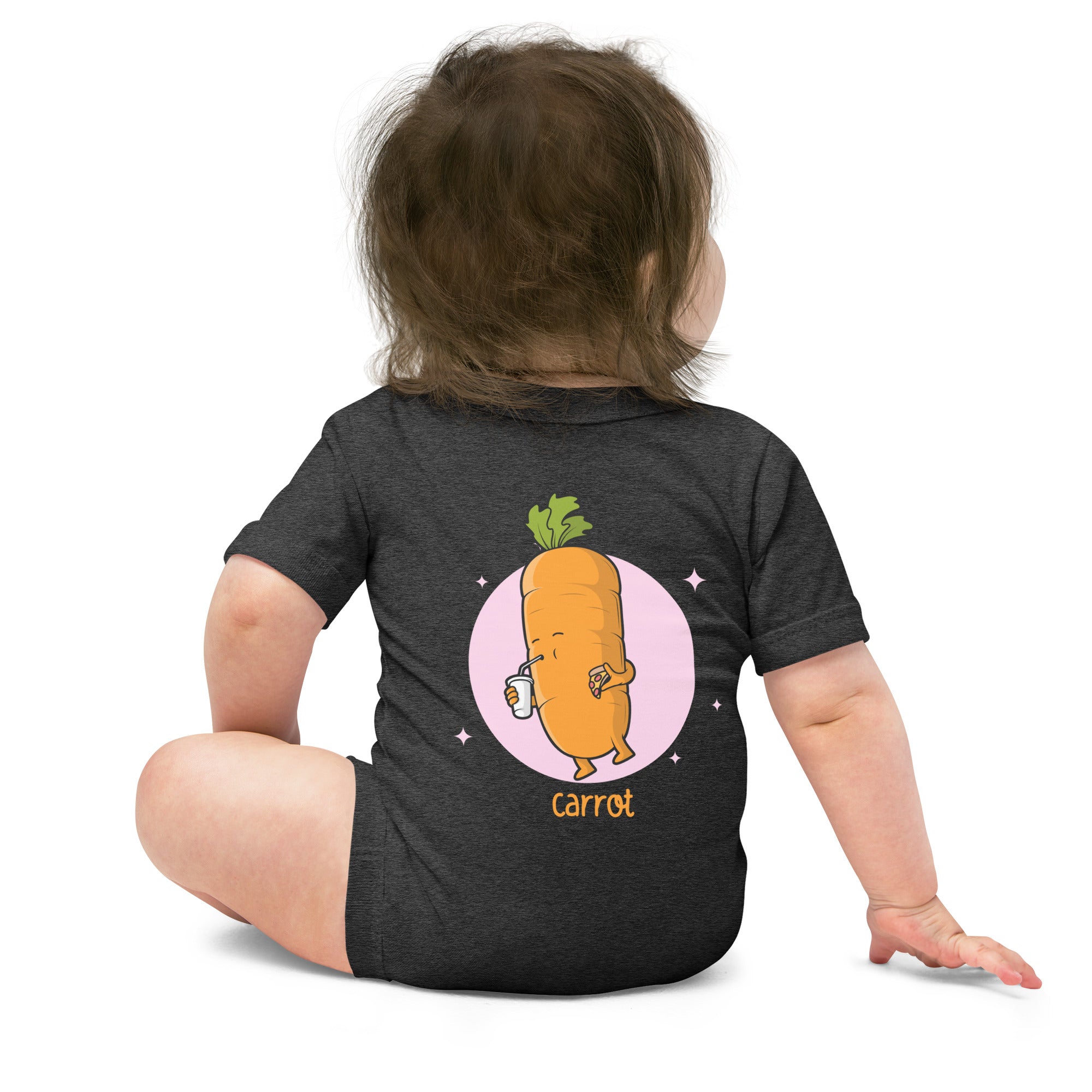 Carrot - Baby short sleeve one piece (back print)