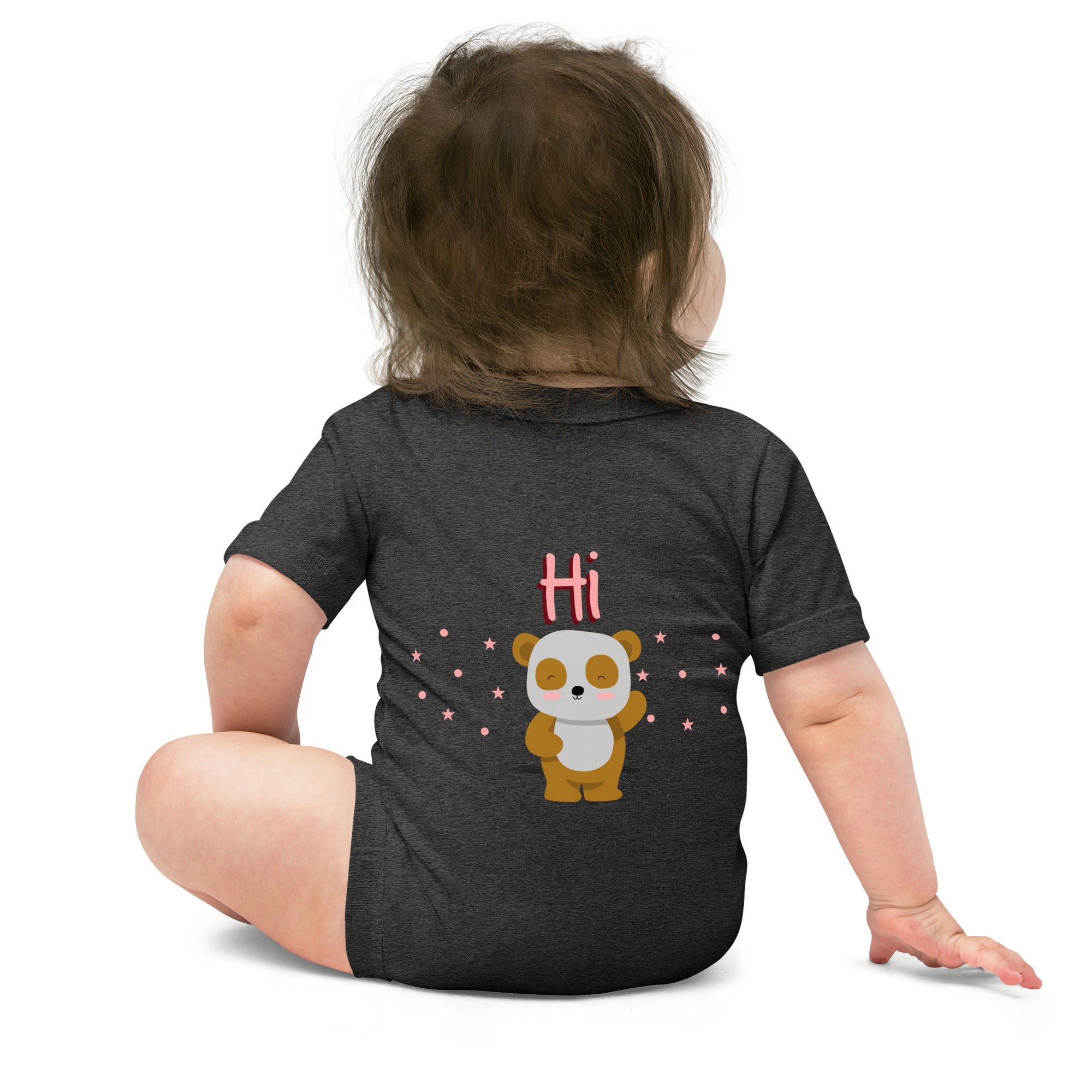 Sweet bear - Baby short sleeve one piece (back print)