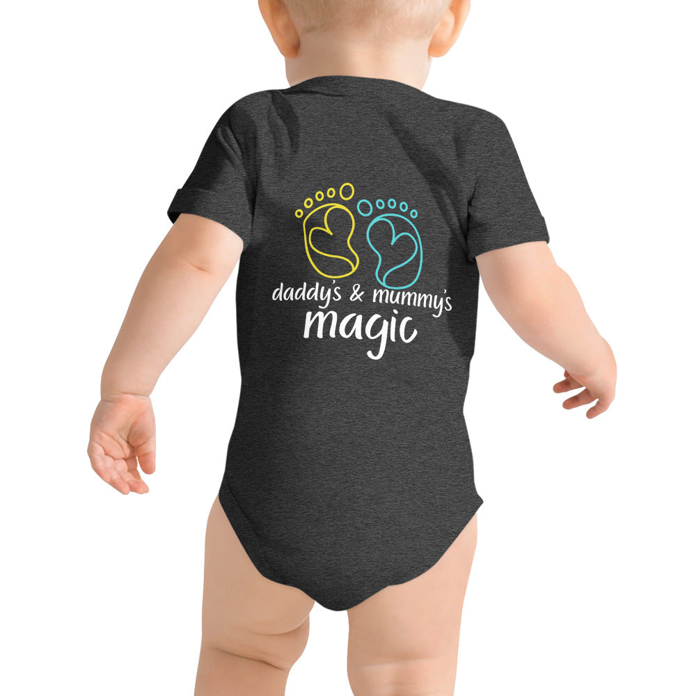 Daddy & Mummy's Magic - Baby short sleeve one piece (back print)