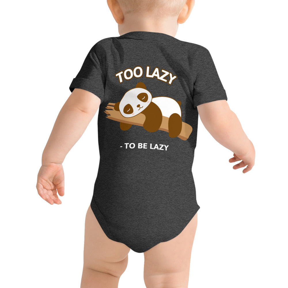 Too lazy to be lazy - Baby short sleeve one piece (back print)