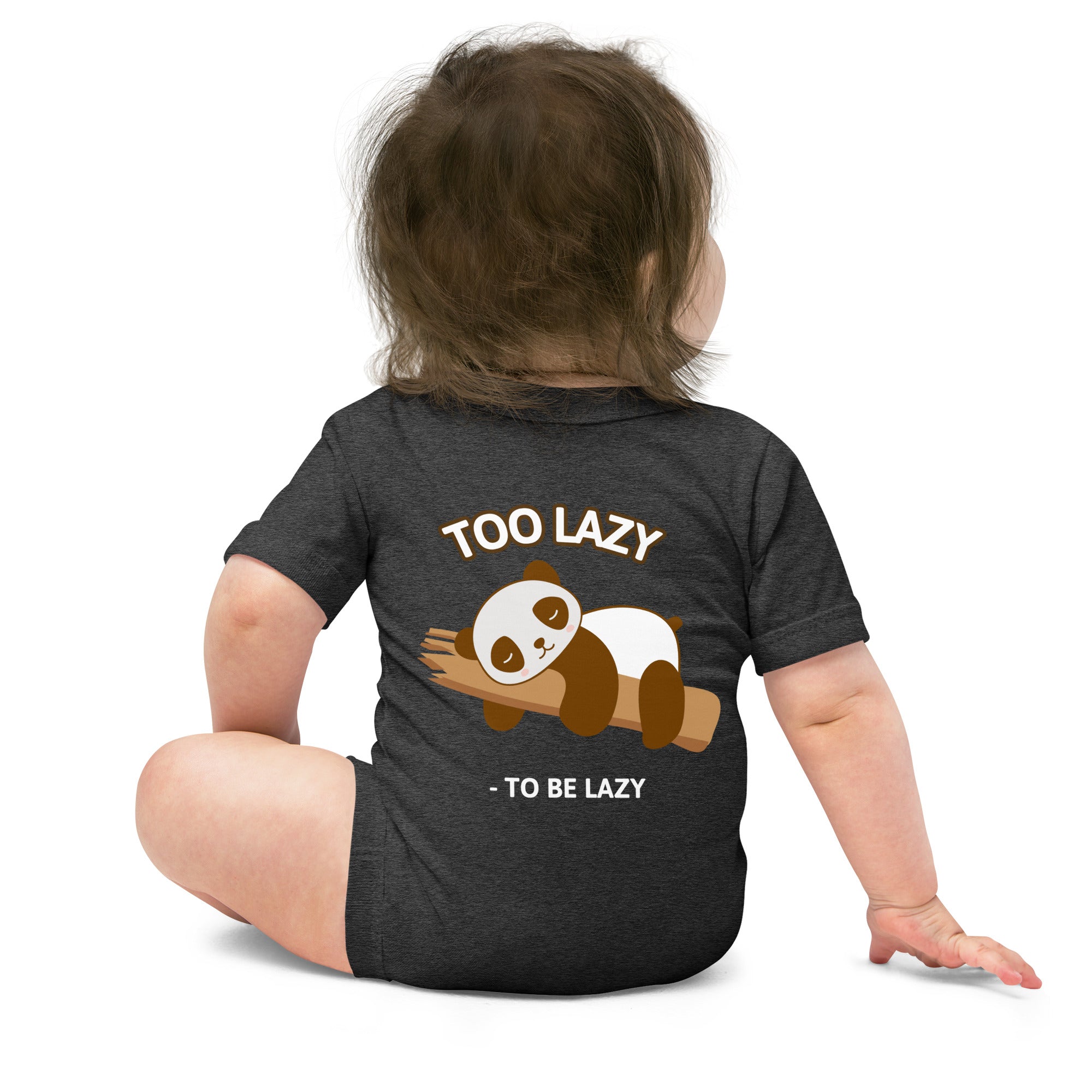 Too lazy to be lazy - Baby short sleeve one piece (back print)