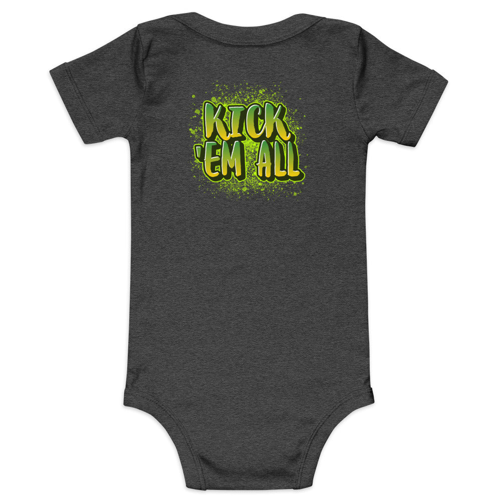 Kick'em all - Baby short sleeve one piece (back print)