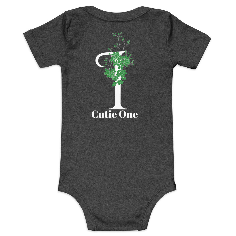 Cutie One - Baby short sleeve one piece (back print)