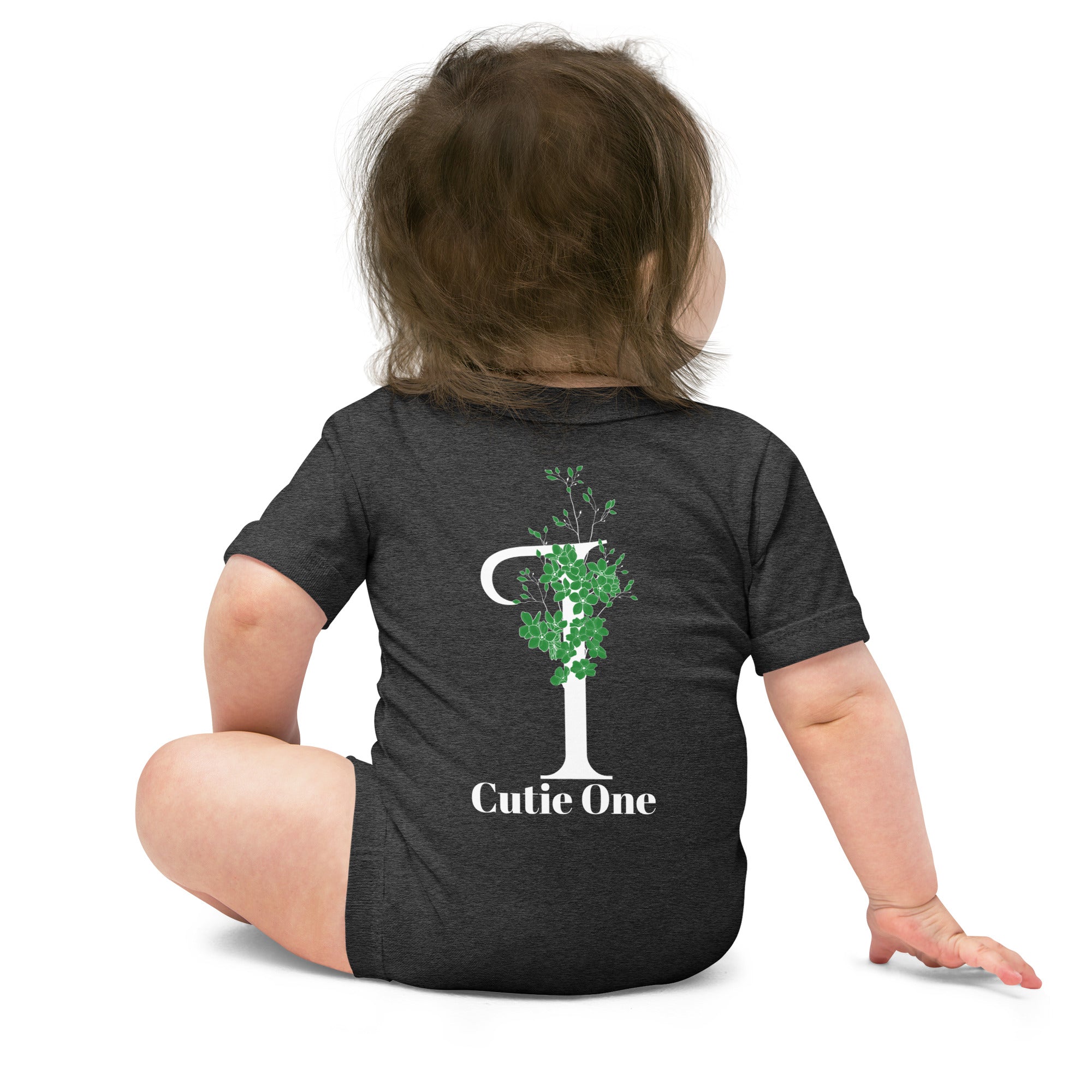 Cutie One - Baby short sleeve one piece (back print)