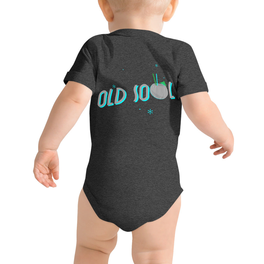 Old soul - Baby short sleeve one piece (back print)