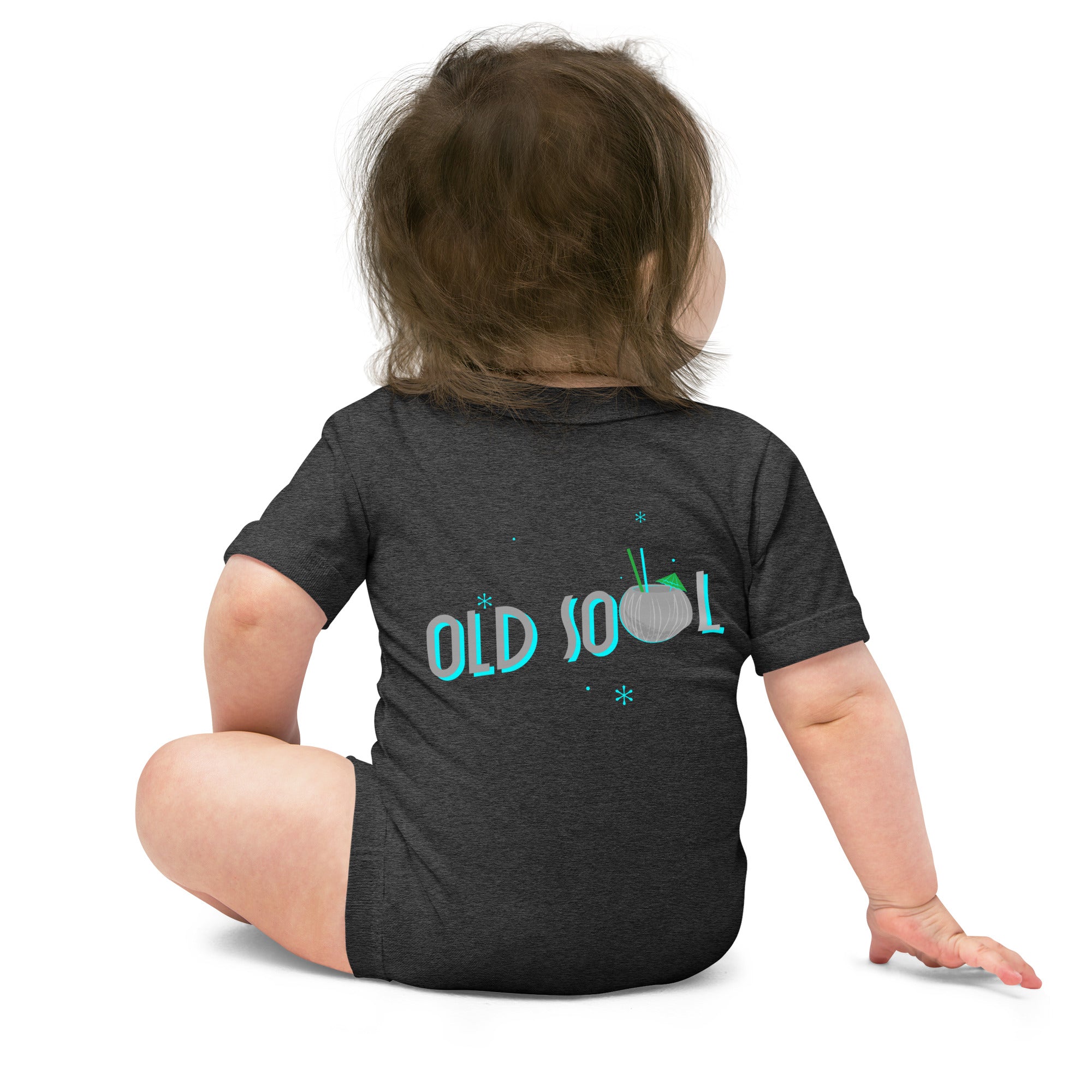 Old soul - Baby short sleeve one piece (back print)