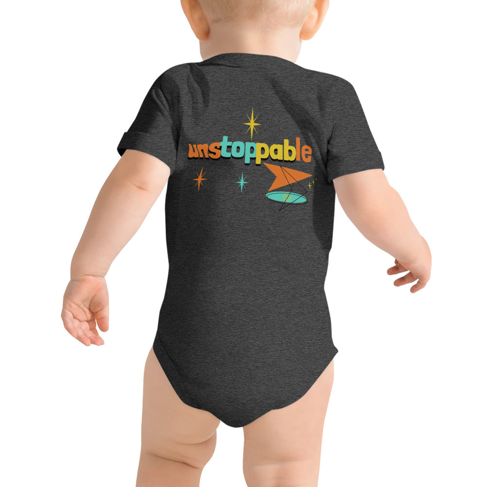 Unstoppable - Baby short sleeve one piece (back print)