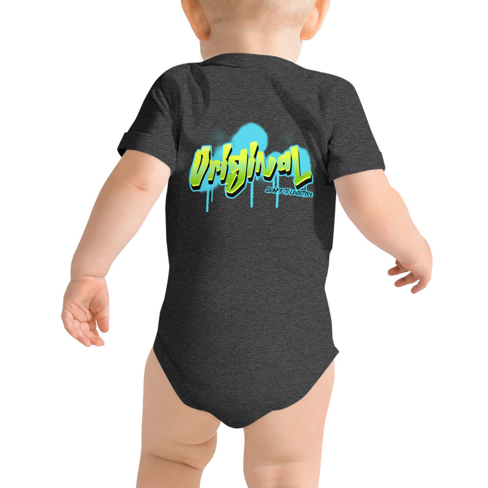 Original made with love - Baby short sleeve one piece (back print)