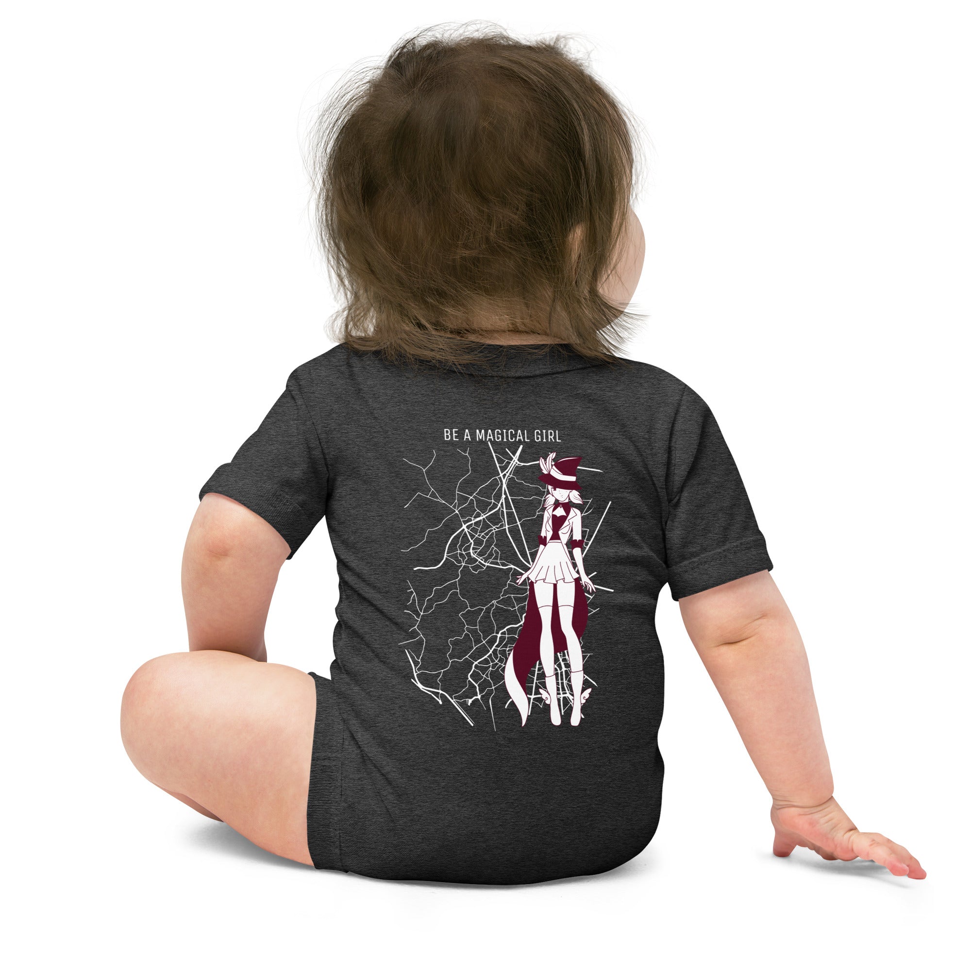 Magical girl V1 - Baby short sleeve one piece (back print)