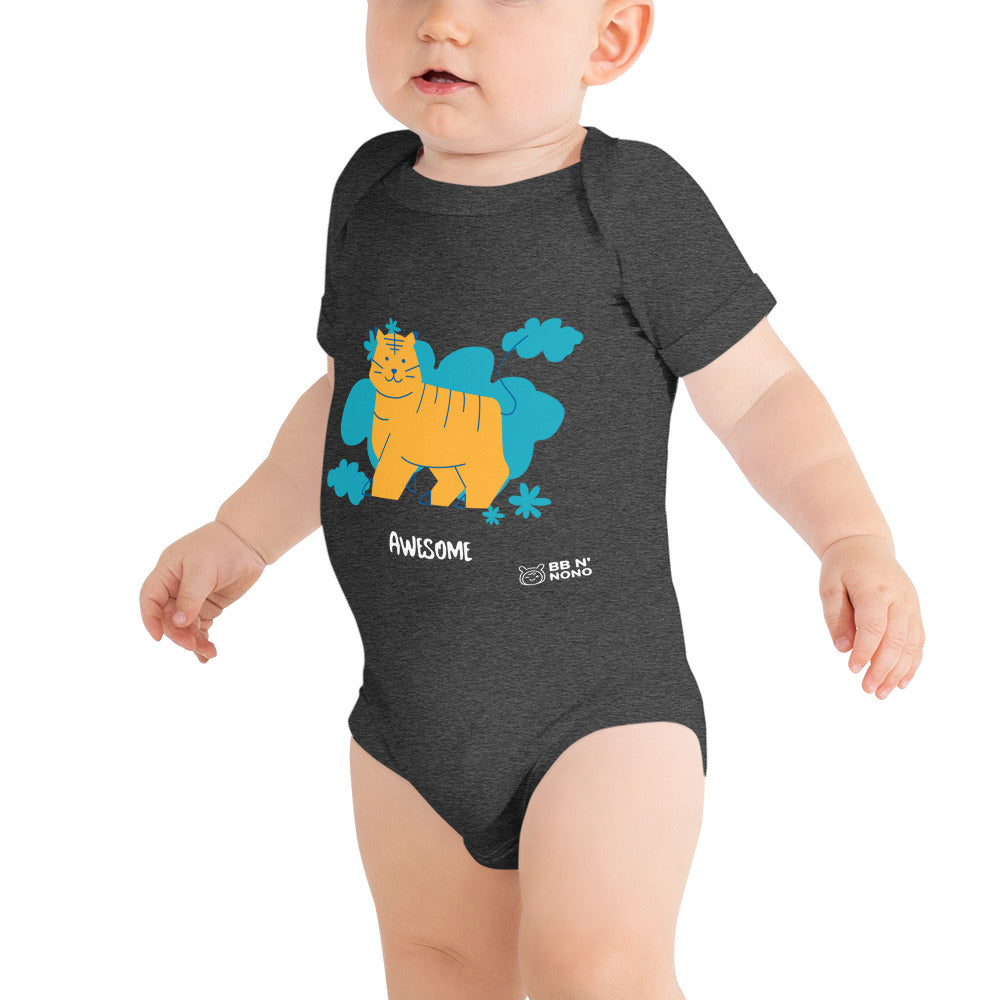 Awesome tiger - Baby short sleeve one piece