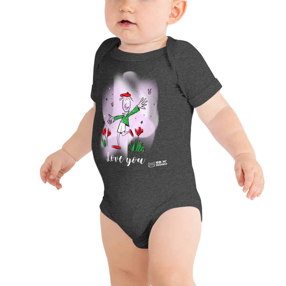 Love you - Baby short sleeve one piece