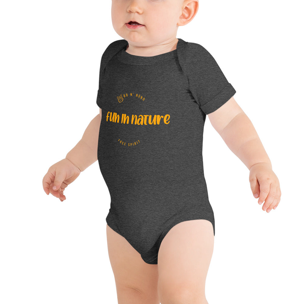 Fun in nature with logo - Baby short sleeve one piece