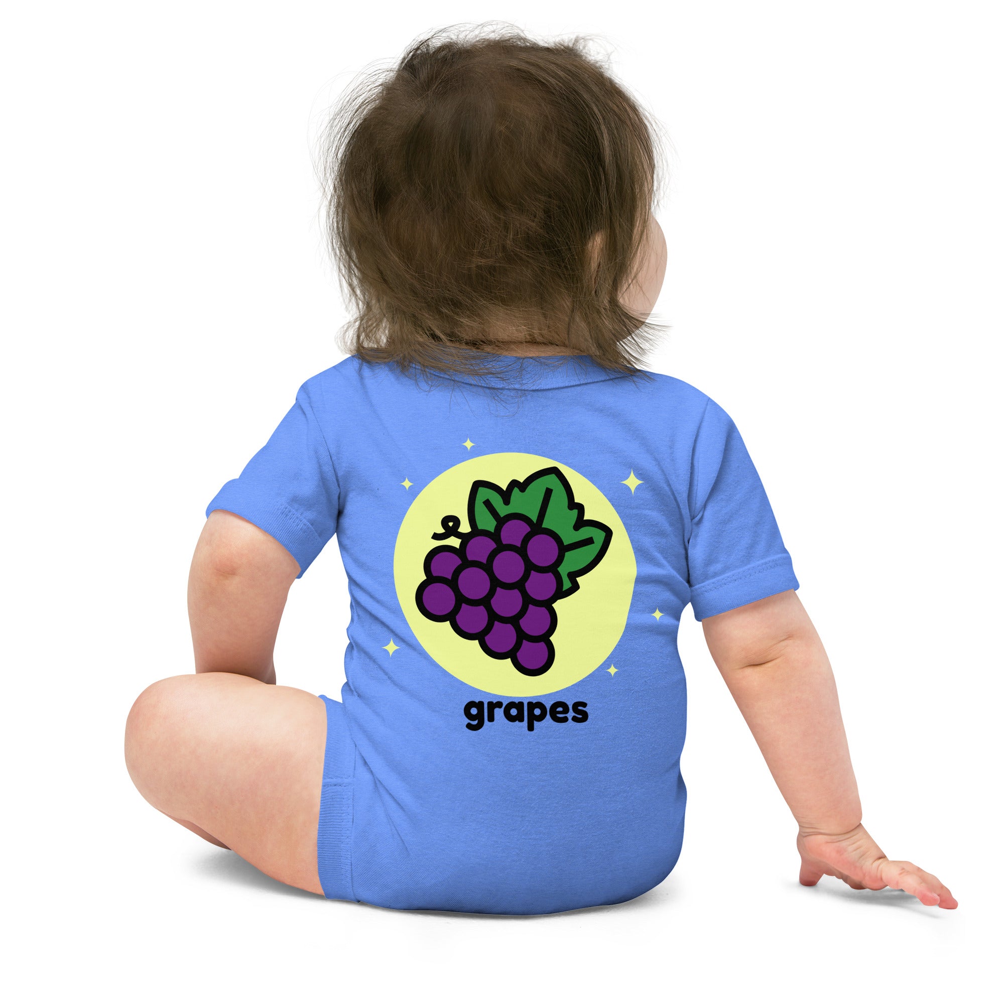 Grapes - Baby short sleeve one piece (back print)