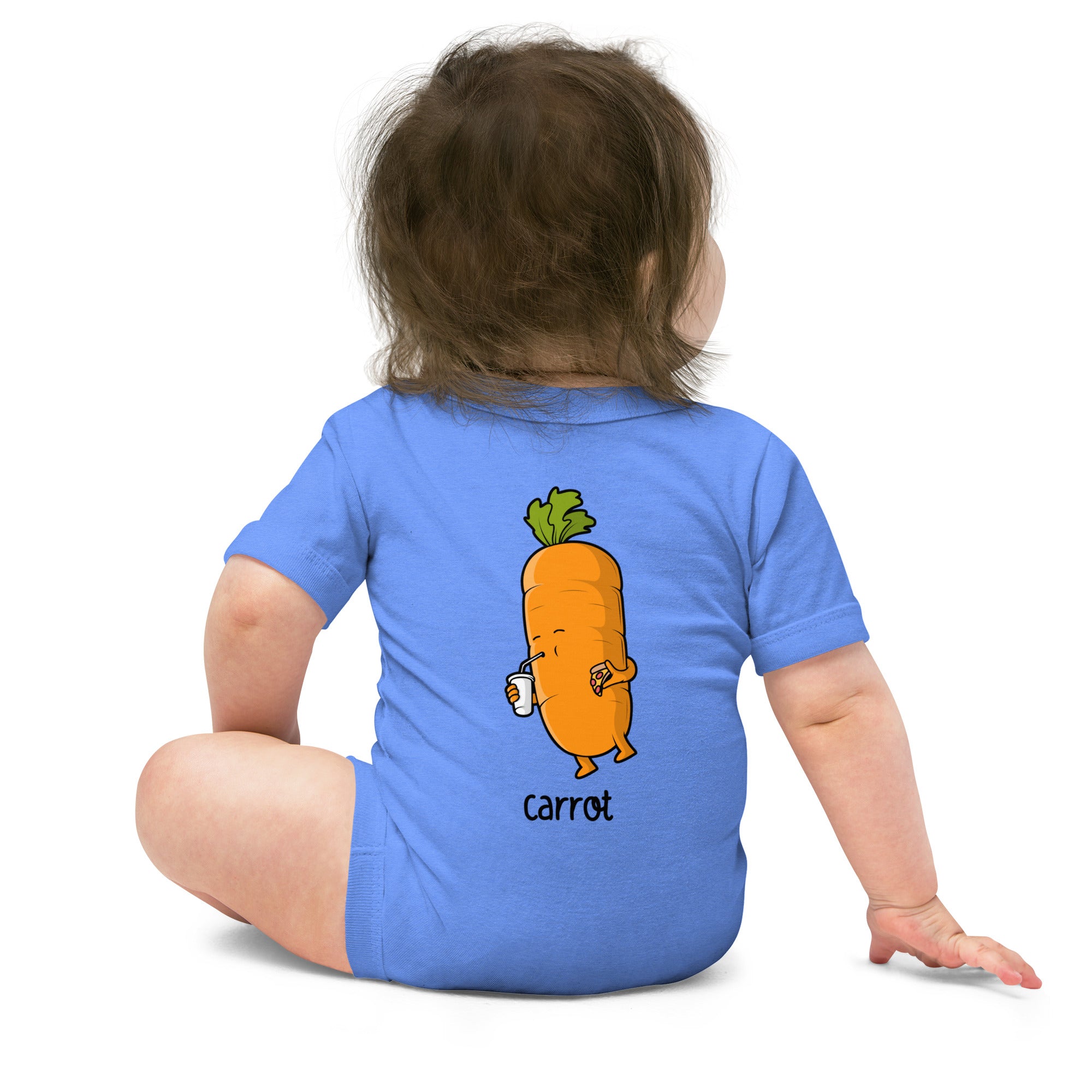 Carrot - Baby short sleeve one piece (back print)