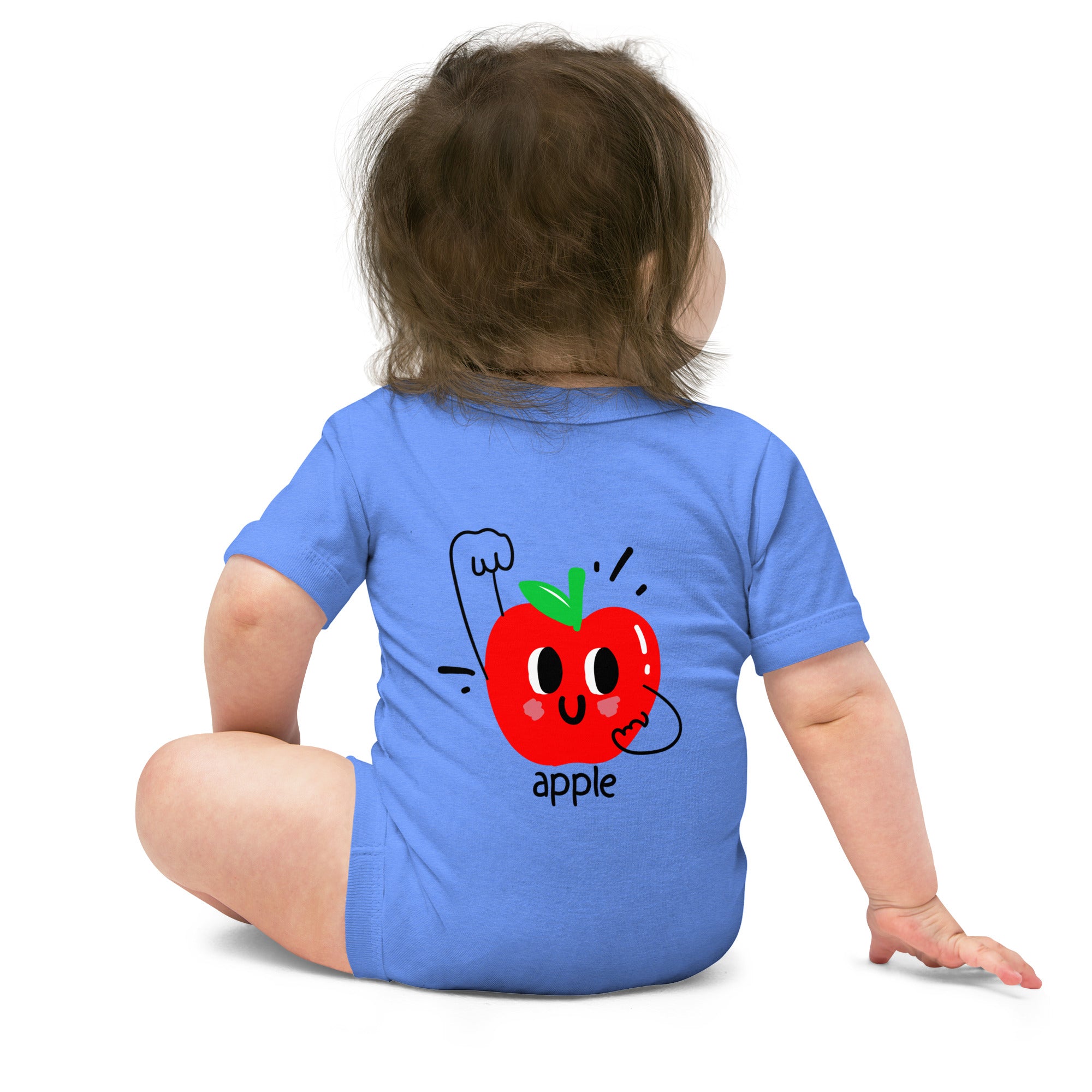 Apple - Baby short sleeve one piece (back print)