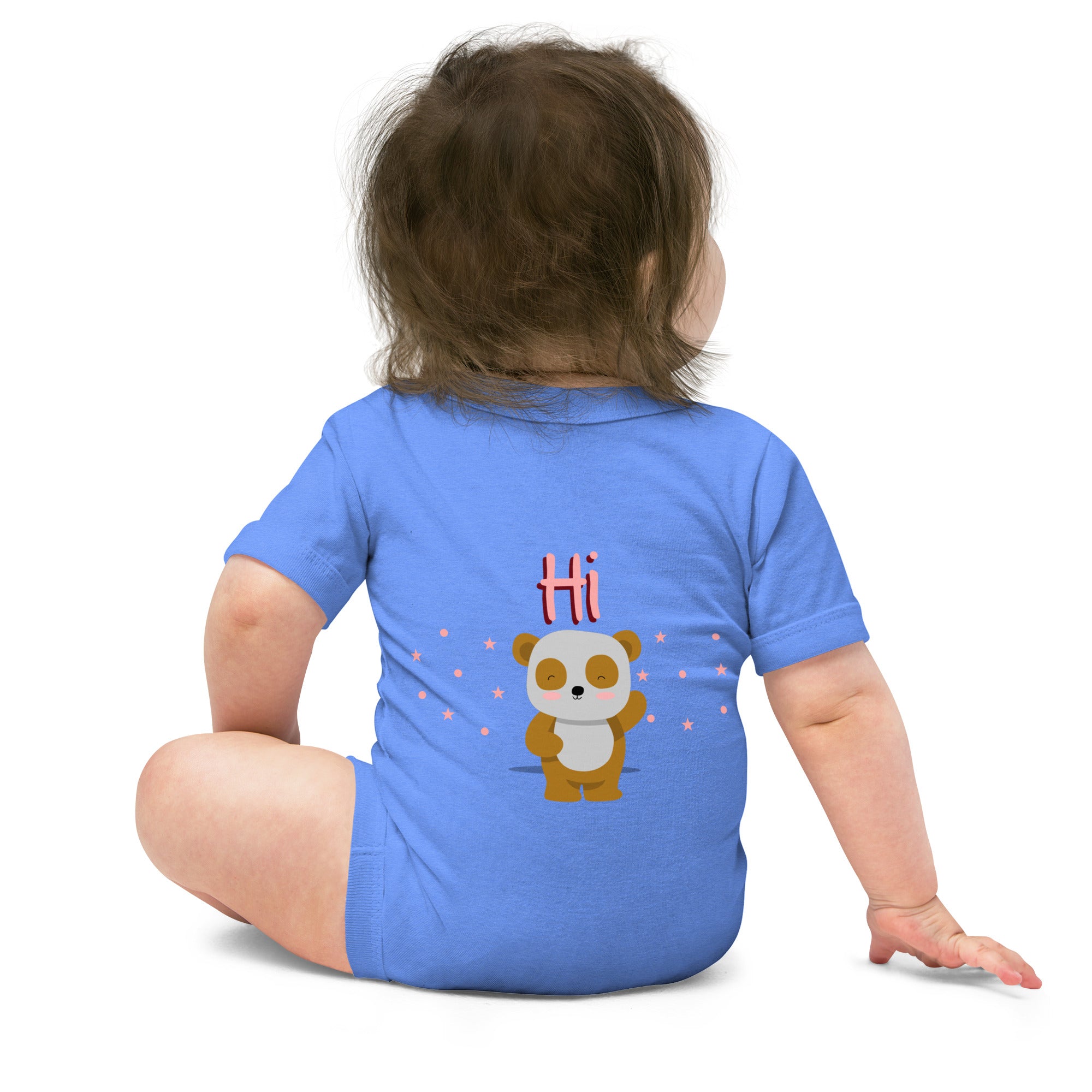 Sweet bear - Baby short sleeve one piece (back print)