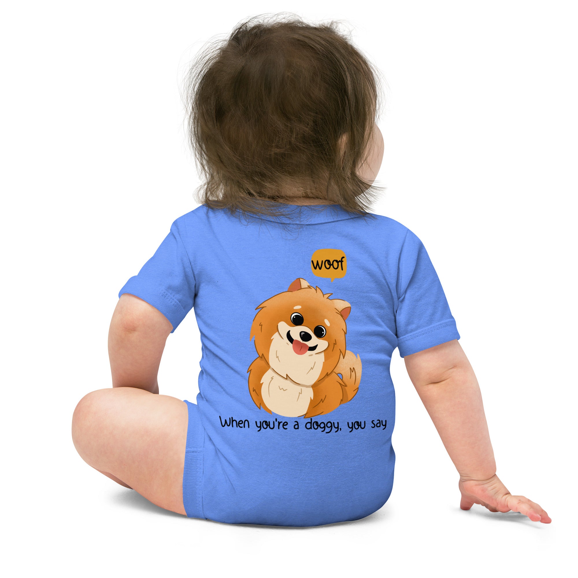 Woof - Baby short sleeve one piece (back print)