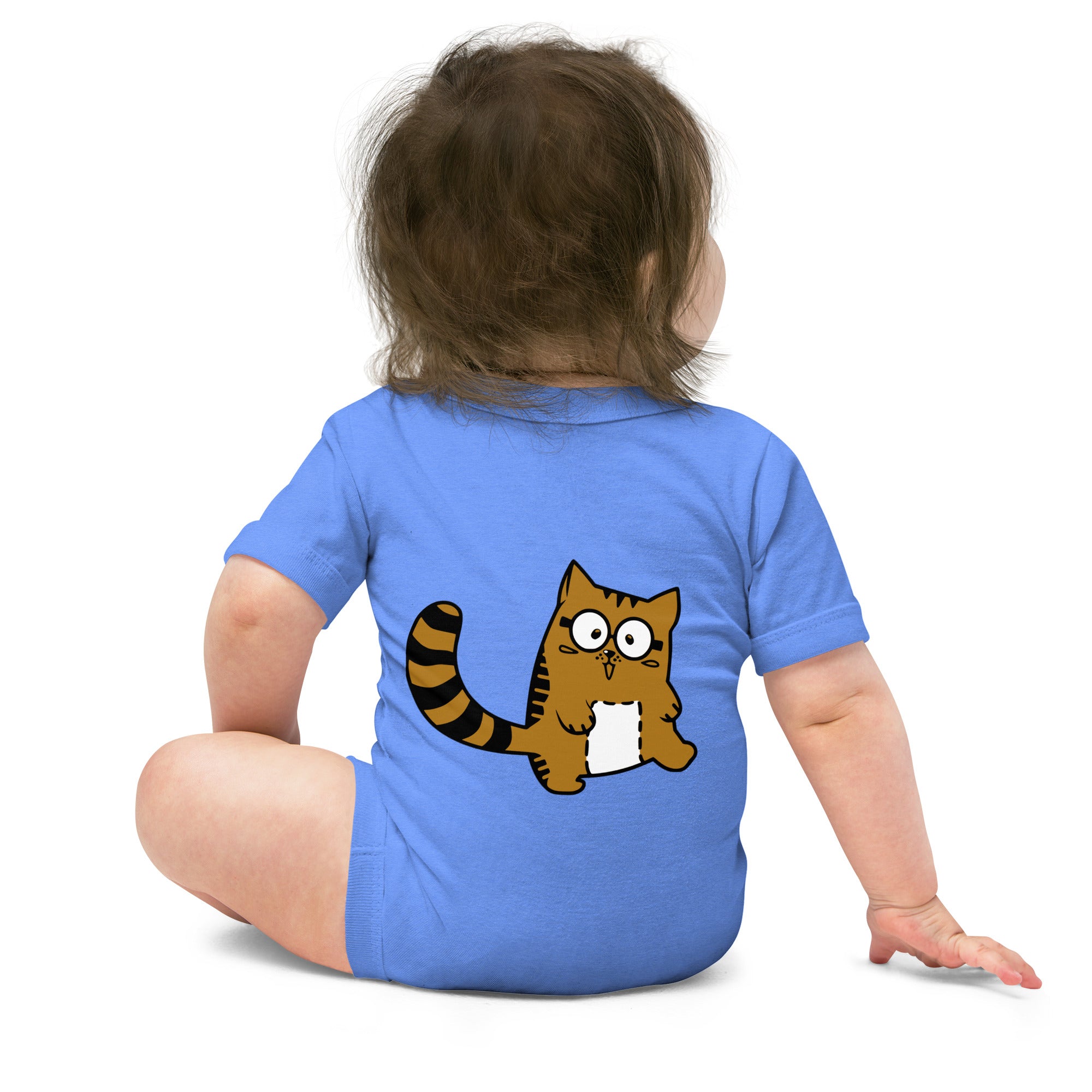 Meow V5 - Baby short sleeve one piece (back print)