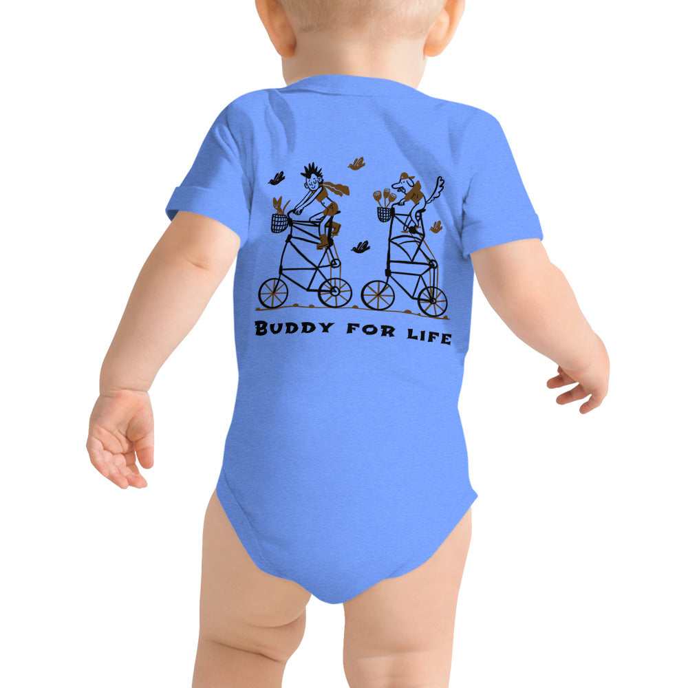 Buddy for life - Baby short sleeve one piece (back print)