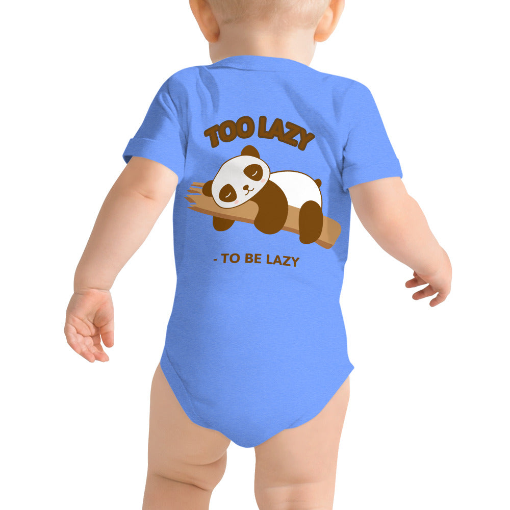 Too lazy to be lazy - Baby short sleeve one piece (back print)