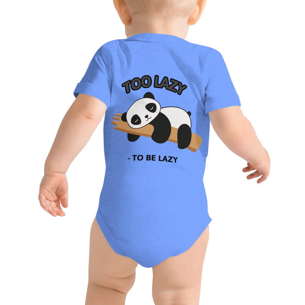 Too lazy to be lazy - Baby short sleeve one piece (back print)