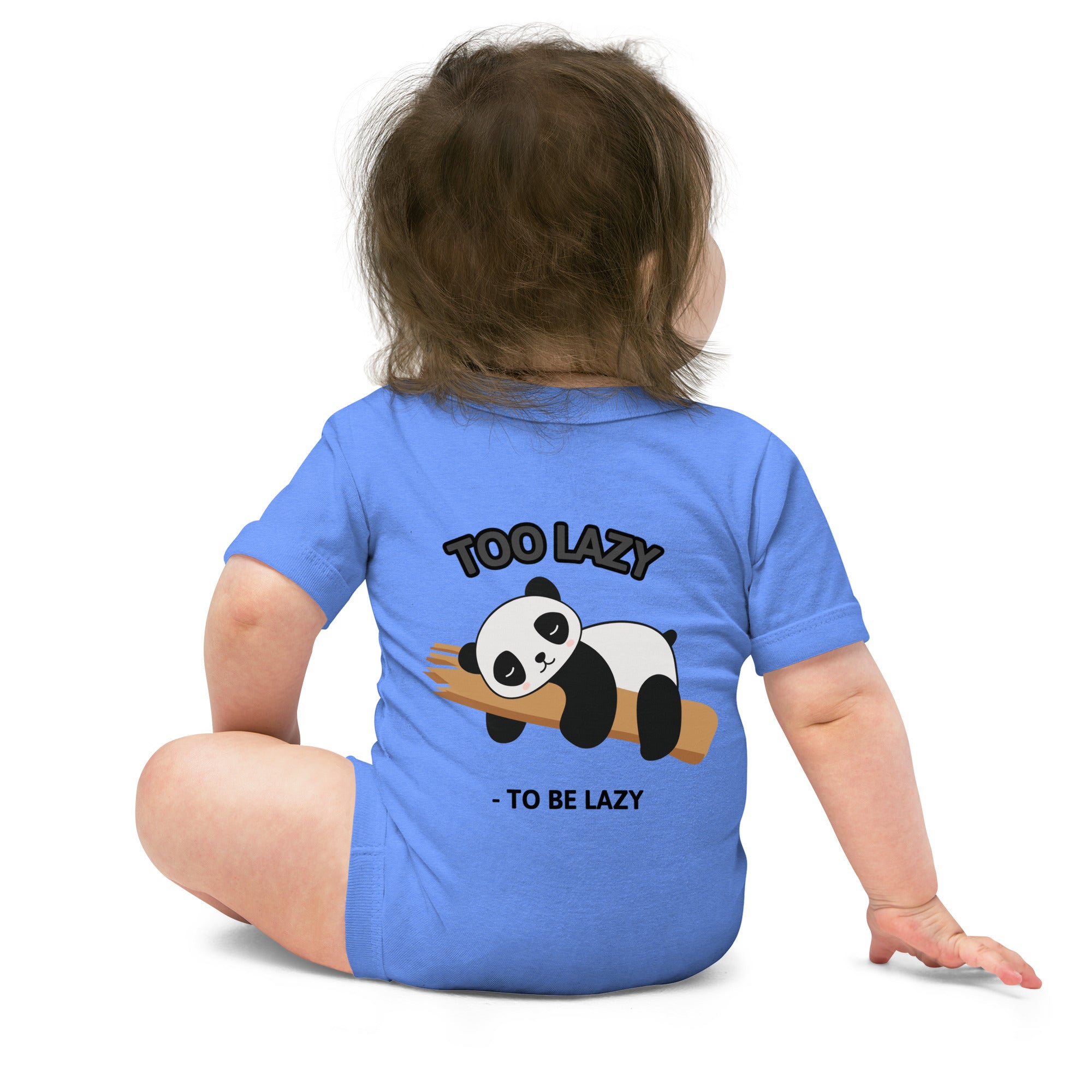 Too lazy to be lazy - Baby short sleeve one piece (back print)