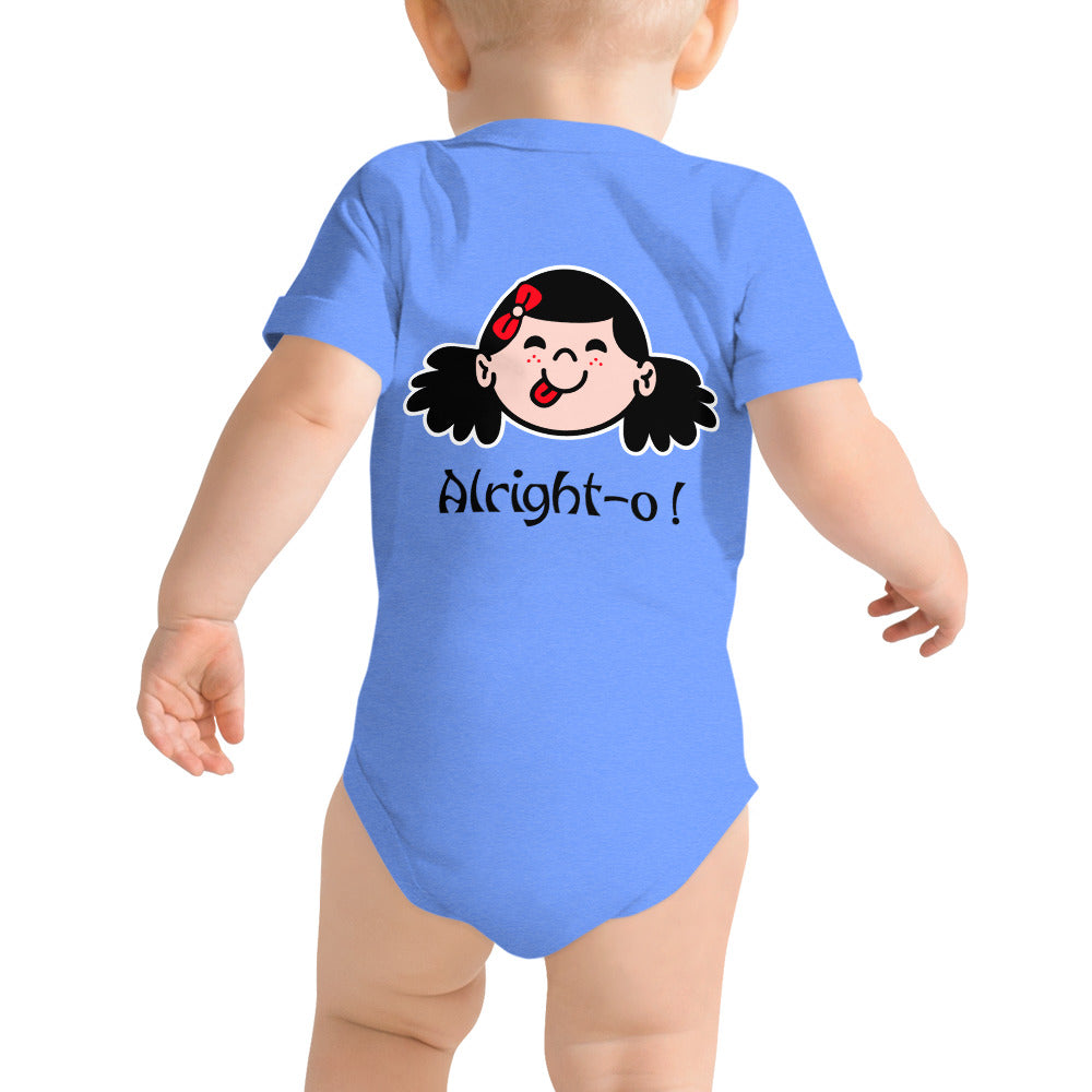 Alright-o! - Baby short sleeve one piece (back print)