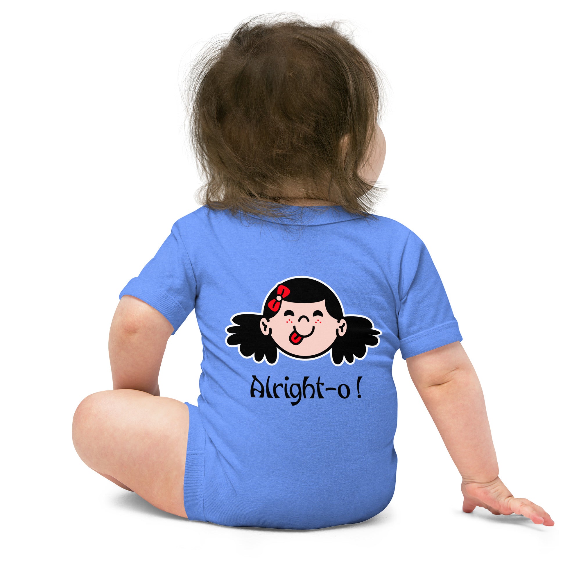 Alright-o! - Baby short sleeve one piece (back print)