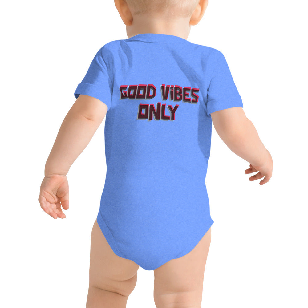 Good vibes only - Baby short sleeve one piece (back print)