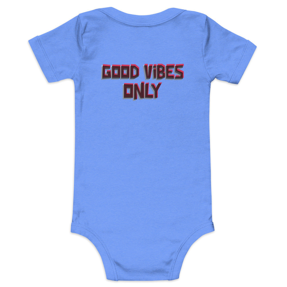 Good vibes only - Baby short sleeve one piece (back print)