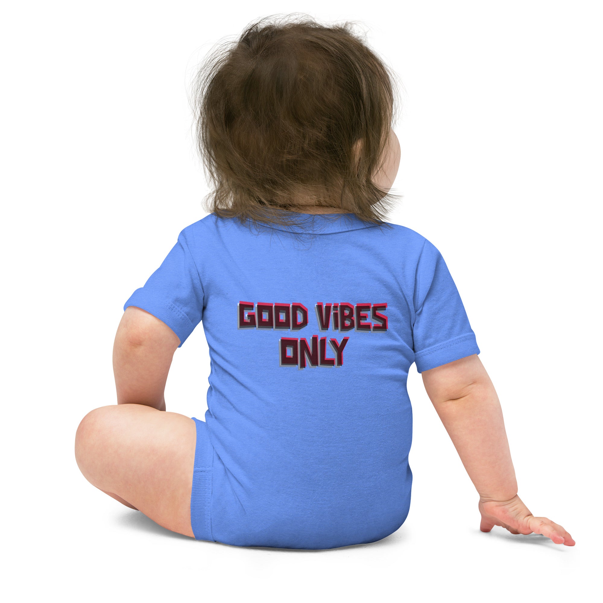 Good vibes only - Baby short sleeve one piece (back print)