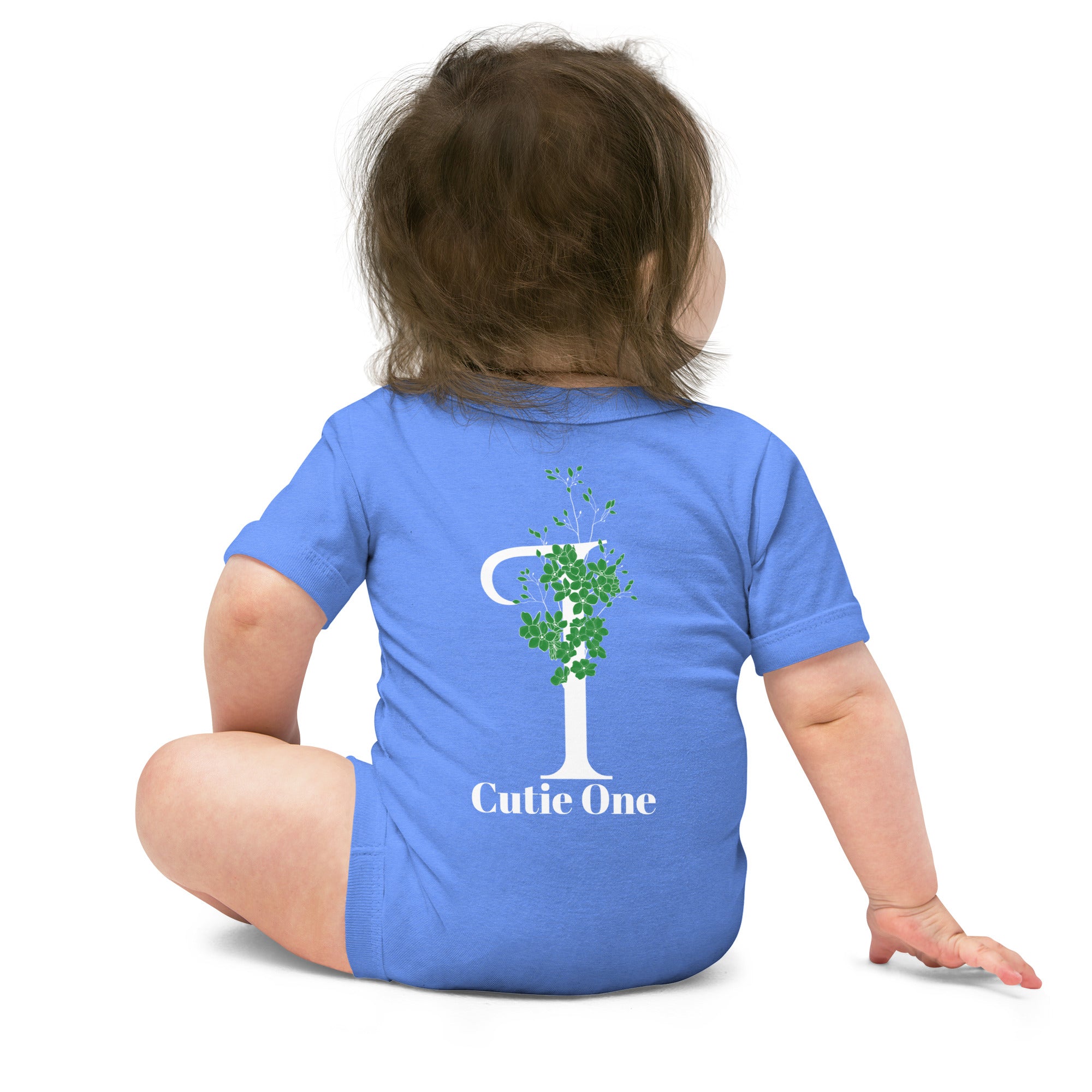 Cutie One - Baby short sleeve one piece (back print)